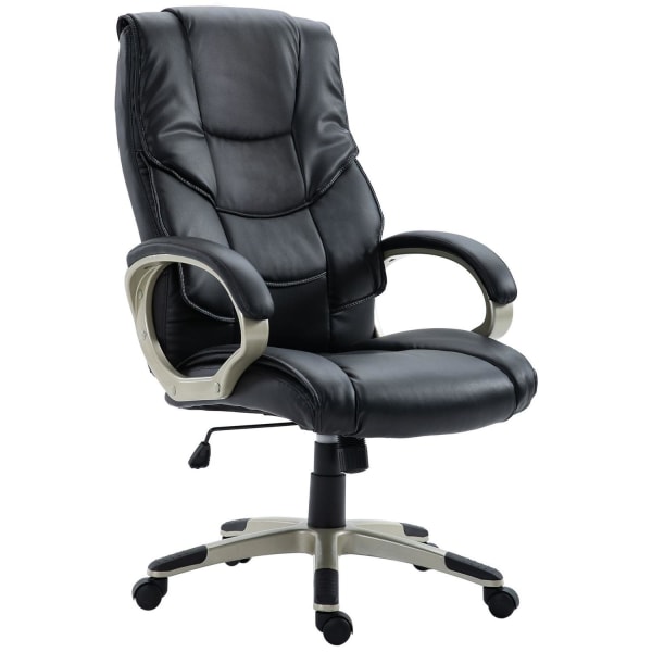 Rootz Swivel Chair - Svart - Läder, Nylon, Metall - 22,83 cm x 27,55 cm x 48,81 cm