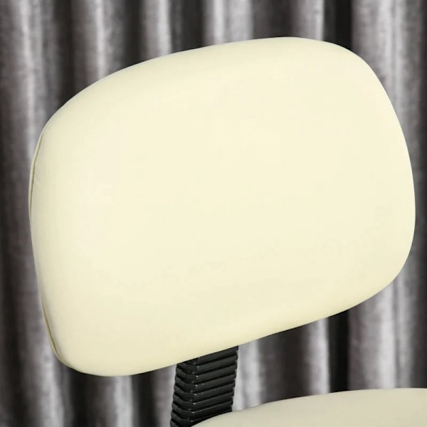 Rootz Barstol - Barstol - Drejelig barstol - Arbejdstaburet - Kontorstol - Højdejusterbar - 360° drejelig - Med ryglæn polstret - Beige - 56 x 57 x 10
