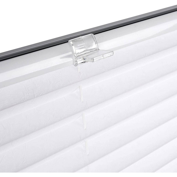Rootz plisségardin - Polyester vinduesskærm - Intet boregardin - Solafskærmning - 45cm til 120cm Bredde - Aluminiumsprofil - Klemmfix Montering