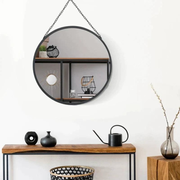 Rootz Rundt Spejl - Vægspejl - Soveværelsesspejl - Med dekorativ