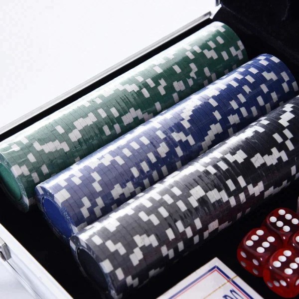 Rootz Poker Case - Pokerisarja - Alumiinikotelo - Chips Kotelo - Alumiini/polystyreeni - 38x20,5x6,5 cm