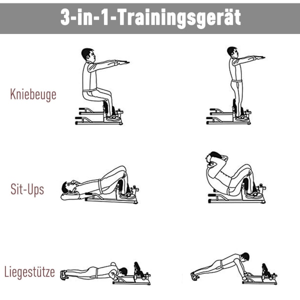 Rootz Knee Trainer - musta - teräs, Eva - 19,69 cm x 38,19 cm x 22,64 cm