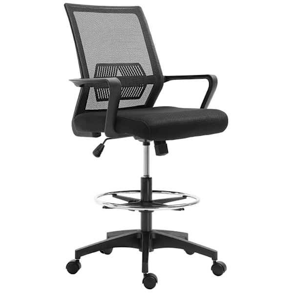 Rootz High -Back Office Stol - Ergonomisk drejestol - Højdejusterbar stol - Åndbar net - 64L x 59W x 104-124h cm