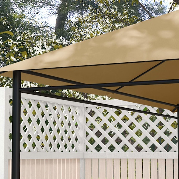 Rootz Pavilion Ersättningstak - Baldachin - Canopy Top - Weather Resistent & UV30+ - 397CM X 297CM - Khaki