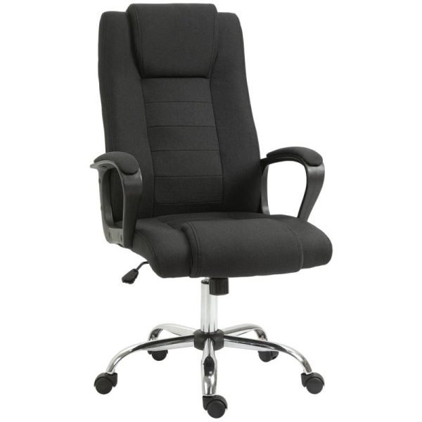 Rootz Kontorstol - Computerstol - Vippefunktion - Nakkestøtte - Ergonomisk skrivebordsstol - Sort - 62 x 62 x 110-119 cm