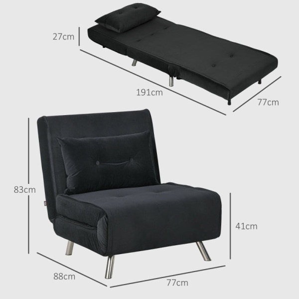 Rootz vilstol - Fåtölj - Enkelsäng - Ultimate Comfort - Justerbart ryggstöd - Sammetstyg - 77cm x 88cm x 83cm