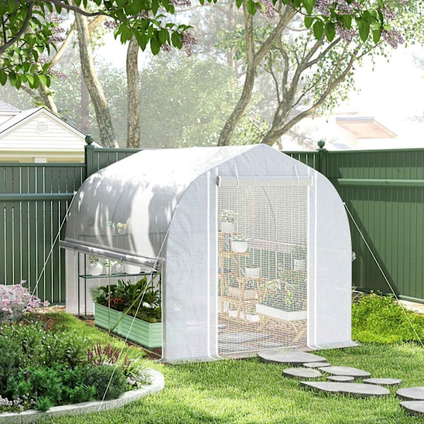 Rootz Polytunnel Greenhouse - Tunnel Greenhouse - Garden Canopy - UV Resistent Protection - 300cm x 200 cm x 200 cm