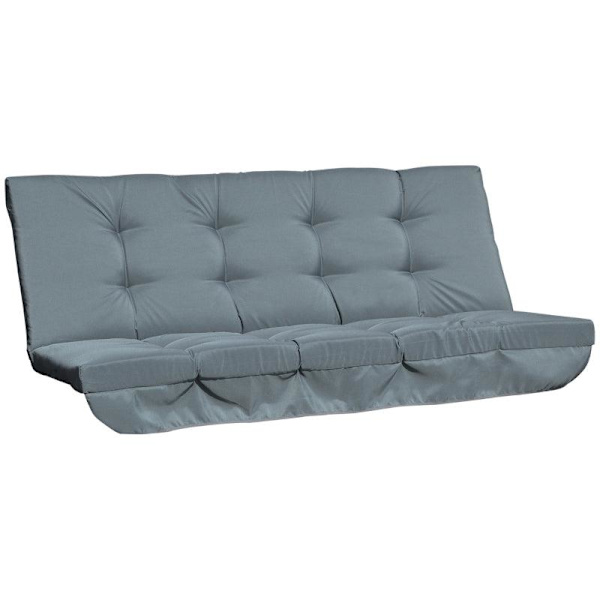 Rootz sædehynde - Hyndesæt - Stolehynde - Gyngepude - Hyndesæde - Havegyngepude - Rygpude Sidepude - Mørkegrå - 170L x 100W x 8H cm