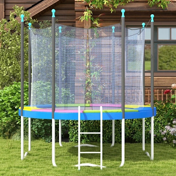 Rootz Ersättningskantskydd för studsmatta - Trampolinkantstoppning - Vattentät - Rivtålig - Gul + Rosa + Grön + Blå - Ø244 x 30H cm