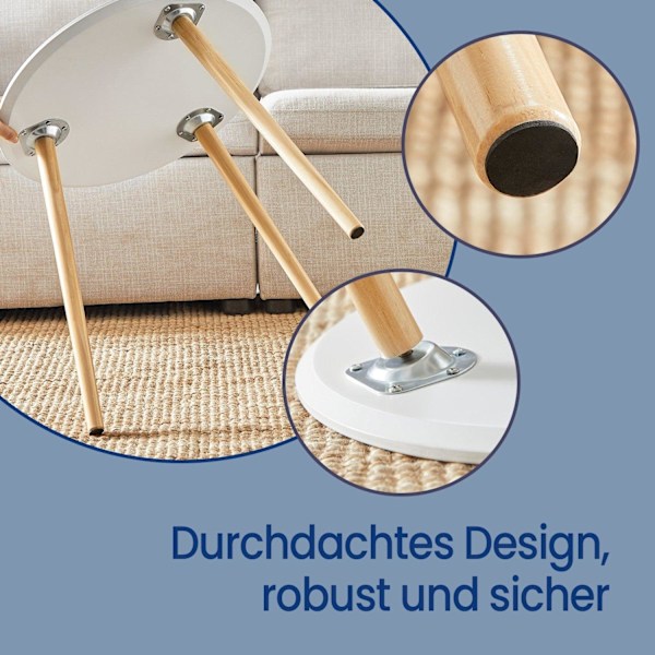 ROTZ SIDA TABLE SET - Round Sofa Table - Minimalistisk skandinavisk stil - Modern & elegant - Förenar skönhet och funktionalitet - Uppsättning av 2 ta