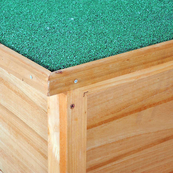 Rootz Dog House - Bruin, Groen - Firwood - 33,46 cm x 22,83 cm x 22,83 cm