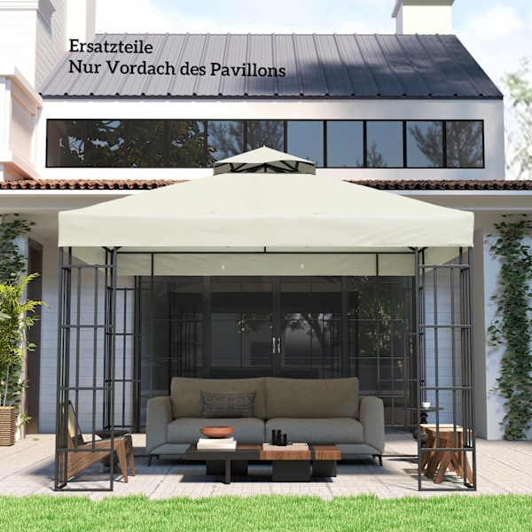 Rootz 3x3m Gazebo -tak - Ersättande presenning