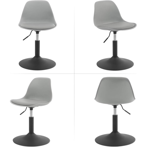 Rootz Barpall - Svängbar pall - Justerbar höjd - Mjukt PU-material - Stabil stålram - 41cm x 61-73cm x 39cm