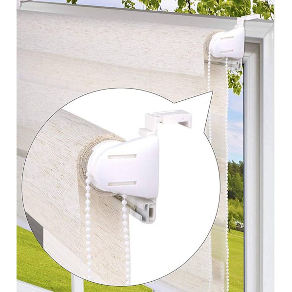 Rootz Rullgardin tillbehörssats - Fästsats - Klämhållare - Rullgardindelar - Enkel reparation - 3M självhäftande kuddar - 25cm x 10cm x 5cm