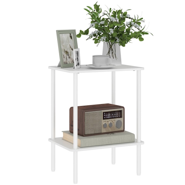 Rootz 2 Tier Side Table - Accent Table - soffbord - Extra förvaring - 40 cm x 30 cm x 52,2 cm