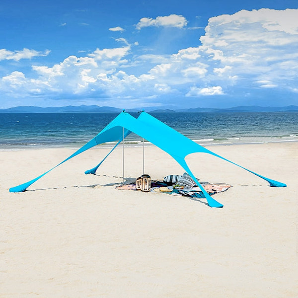 Rootz utomhustak - Solskydd - Strandtält - UPF30+ skydd - 300 cm x 300 cm x 200 cm - Lättvikt 1,92 kg - Bärbar - Enkel montering