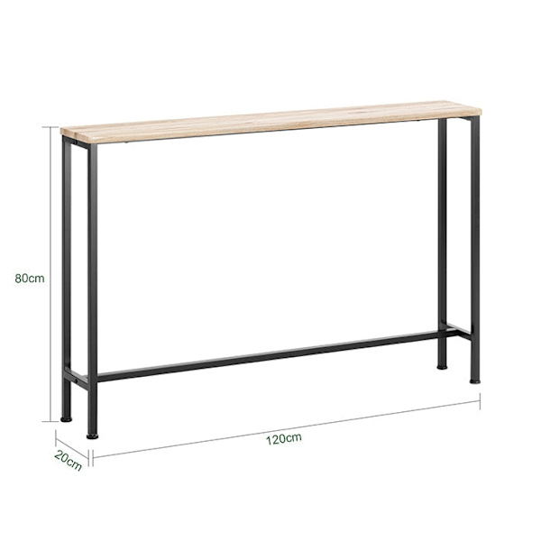 Rootz Vintage Console Bord - Hallbord - Sideboard - MDF och metall - Robust, utrymmesbesparande, Non-Wobble Design - 120cm x 65cm x 20cm
