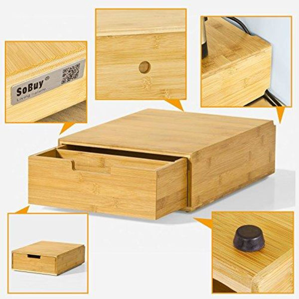 Rootz Kaffemaskine Stand & Kaffe Pod Kapsel Teposer Skuffe Box Holder Skab-Bambus