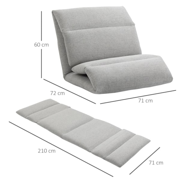 Rootz gulvstol - gæstemadras - 5 niveauer - loungestol - tyk pol