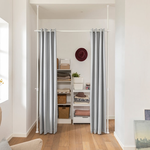 Rootz säädettävä teleskooppiverho - Huoneenjakaja - Yksityisyysnäyttö - Laadukas polyesteri - Ihoystävällinen - Helppo koota - 162-270cm x 199-285cm