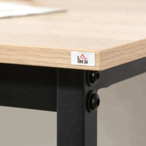Rootz 3-delt siddegruppe - Industrielt design - 1 bord 2 skamler - Sort + Natur - 80L x 50W x 85H cm