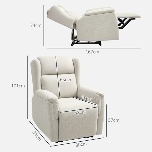 ROOTZ Relaxation lænestol - Justerbar polstring - Liggende stol - 160 ° Tilt & fodstøtte - Komfortpolstring - 80 cm x 94 cm x 101 cm