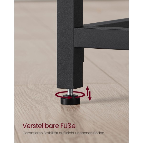 Rootz Sort skrivebord - Studiebord - Skrivebord - Spånplade og stål - Letvægts - Nem montering - Moderne design - 50 cm x 80 cm x 76 cm