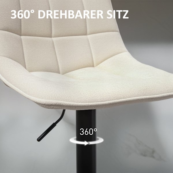 Rootz Modern 2 Set roterande stångstolar - Justerbar avföring - vadderade stångstolar - Höjd mångsidig 63-84cm - 47b x 53T x 96-117H cm