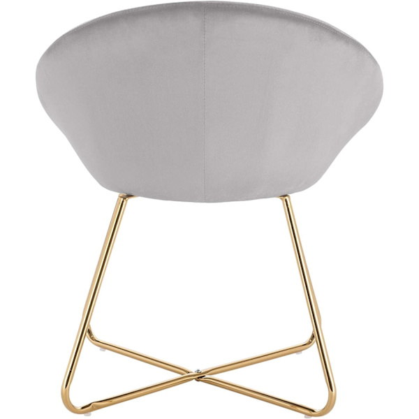 Rootz Set med 6 matstolar - Sammetsklädd - Metallram - Exceptionell komfort - Hållbar och stabil - Enkel montering - 76cm x 36cm x 40cm