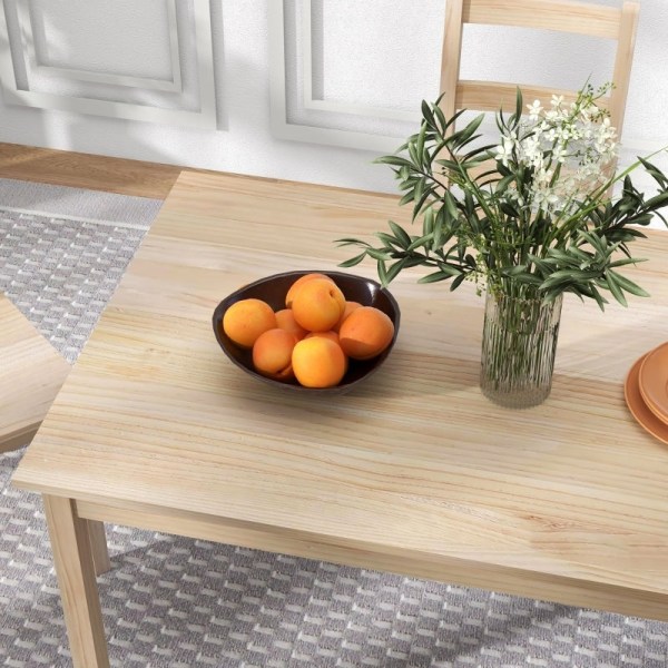Rootz 5-delad matbordsset - Matsalsmöbler - Matsalsset i furu - Utrymmesbesparande design - Högkvalitativa material - Golvskydd - Bord: 118L x 73W x 7