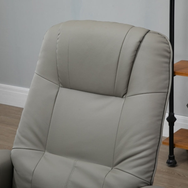 Rootz Swivel Recliner Stol - TV-stol - Manuellt fotstöd - konstläder - 78cm x 87cm x 100cm