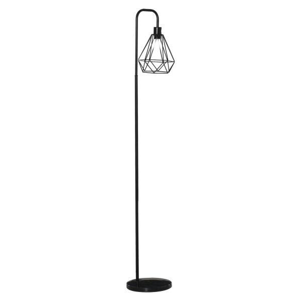 Rootz Gulvlampe Industrial Style - Sort - Stål, Marmor - 9,84 cm