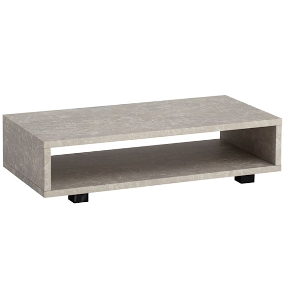 Rootz Modern soffbord - Matt stenutseende - Öppen förvaring - Scratch -Proof Design - 100 cm x 50 cm x 25 cm