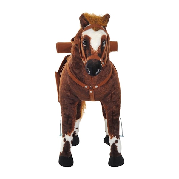 Rootz Lekhäst med sadel - Brun - Metall, Plysch - 33,44 cm x 11,02 cm x 23,62 cm