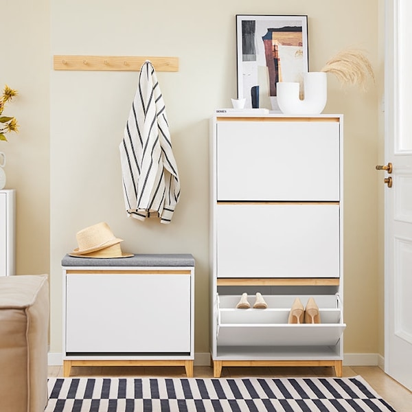 Rootz Modern Shoe Cabinet - Skoorganisatör - Folding Shoe Storage - Space Efficient - 60cm x 122 cm x 34 cm