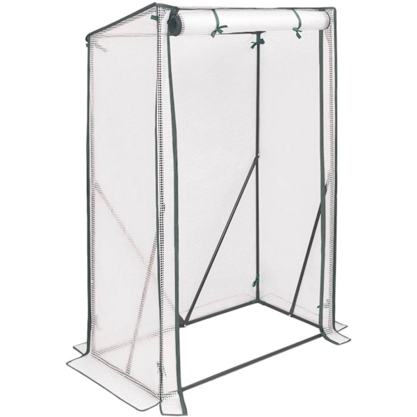 Rootz Folie Drivhus - Bærbart Plantehus - Tomathus - Pulverlakeret stål - UV-resistent PVC - 100 cm x 50 cm x 150/136 cm