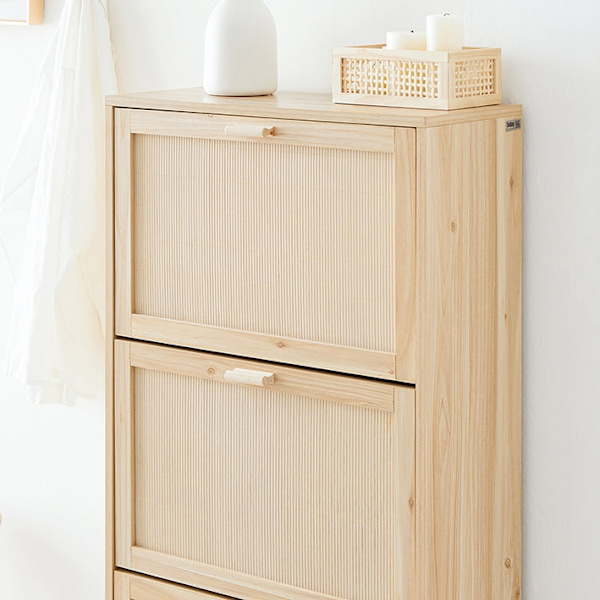 Rootz skoskab - Bambus skostativ - Skoopbevaring - Vippelås - 60 cm x 118 cm x 24 cm - Elegant design - Modstandsdygtig over for skimmelsvamp