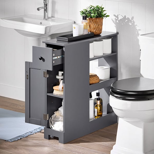 Rootz Narrow Gap Storage Trolley - Pladsbesparende vogn - Slank rullende organisering - MDF-materiale - 20 cm x 70 cm x 65 cm
