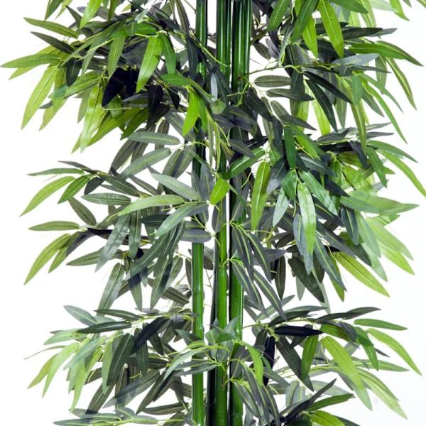 Rootz kunstig plante - kunstig bambus - kunstig bambus træ plante - Hjem - kontor - Grøn + Sort - 20cm x 20cm x 180cm