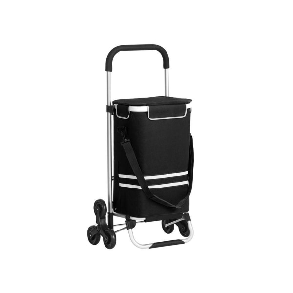 Rootz Trolley - Shoppingvagn - Hopfällbar vagn - Rullvagn - Utility Trolley - Förvaringsvagn - Kraftig vagn - Polyester - Aluminiumlegering - Svart -