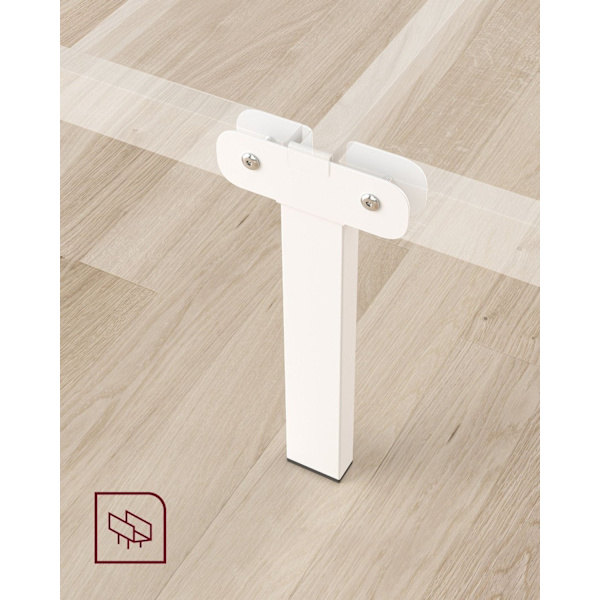 Rootzin valkoinen metallisängyn runko - King-size-vuode - jauhemaalattu runko - Heavy Duty - 207,6 cm x 161,8 cm x 86,4 cm