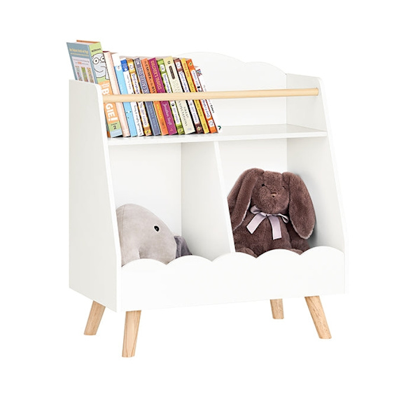 Rootz lasten kirjahylly - Lasten kirjahylly - Lelujärjestin - MDF(E1), puu - 61cm x 71cm x 35cm - 10,3kg - 2 kokoa - Helppo koota