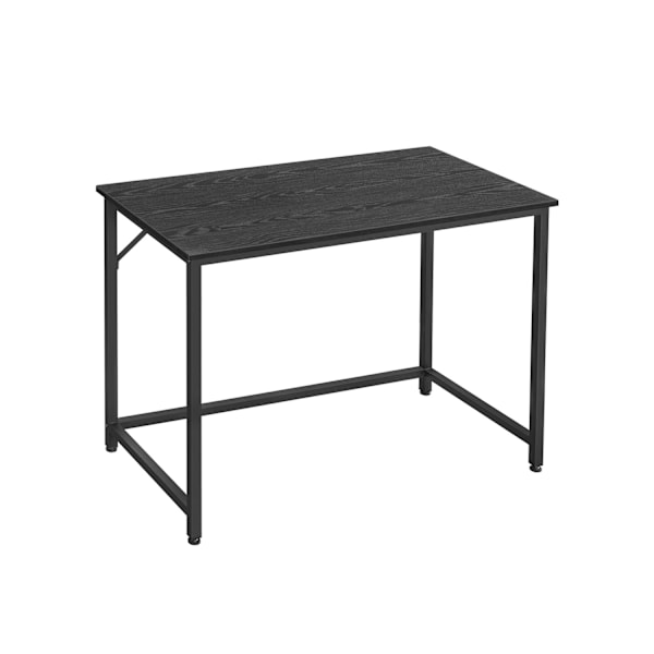 Rootz Black Desk - Lastulevypöytä - Teräsjalat - Suuri toimistopöytä - 50 cm x 100 cm x 75 cm - Tukevat ja tyylikkäät kodin toimistokalusteet