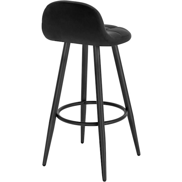 Rootz baarituolisarja - Keittiösaaren jakkara - Työjakkara - Pehmustettu sametti - Metallirunko - 84cm x 70cm x 39cm