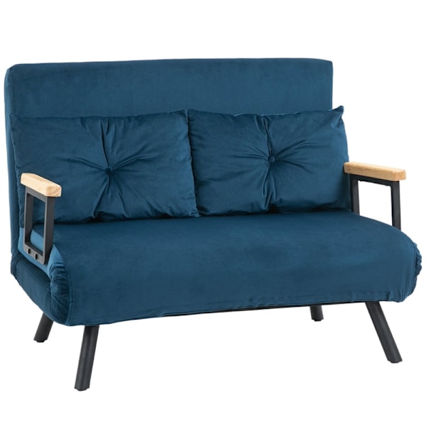 Rootz 2-istuttava samettinen vuodesohva - vuodesohva - Vuodesohva - Säädettävä selkänoja - Parannettu mukavuus - 102 cm x 73 cm x 81 cm - Teräsrunko