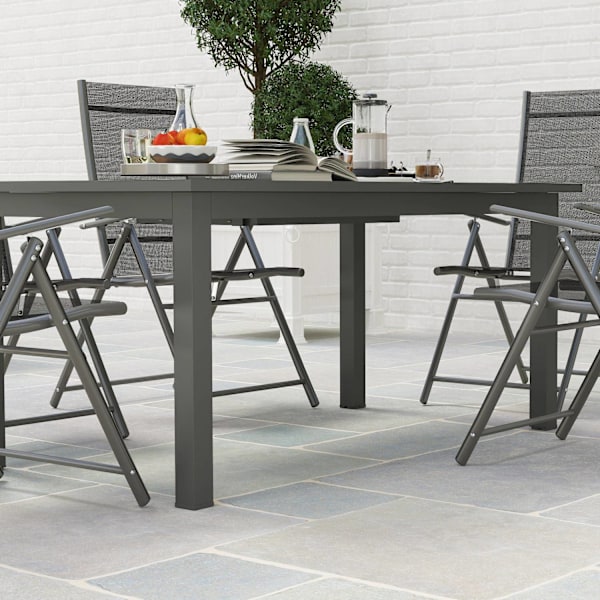 Rootz Garden -pöytä - Ulkopöytä - Laajennettava pöytä - Säänkestävä muotoilu - 160/220L x 90W x 73H CM