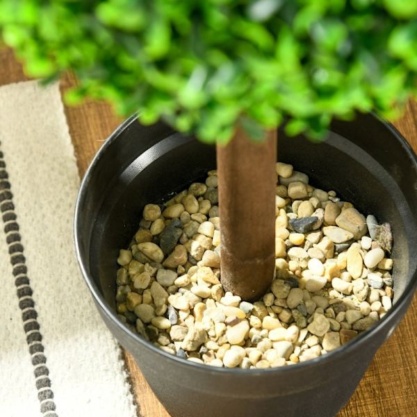 Rootz kunstigt buksbomsæt - Falske planter - Kunstbuske - Ingen vedligeholdelse - 90 cm Højde - Ø20 cm & Ø25 cm Kugleformet fatning - Ø18 x 14 cm Pott