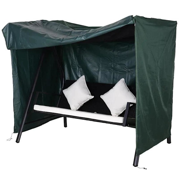 Rootz Swing tuolin päällinen - Puutarhakeinupäällinen - Suojapäällinen - Vedenpitävä - Vihreä - 205 x 124 x 164 cm