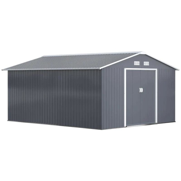 Rootz Garden Shed - Förvaring Garden Shed - Shed - Grå - 12,5 X 11,1 fot