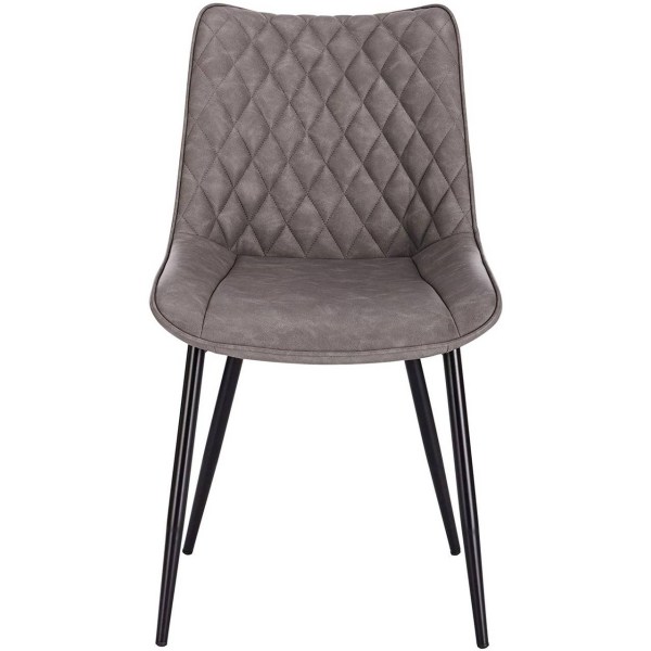 Rootz Set med 2 matstolar - Köksstolar - Moderna sittplatser - Hållbar, bekväm, lätt att montera - konstläder och metall - 46 cm x 40,5 cm x 85,5 cm